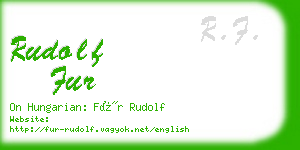 rudolf fur business card